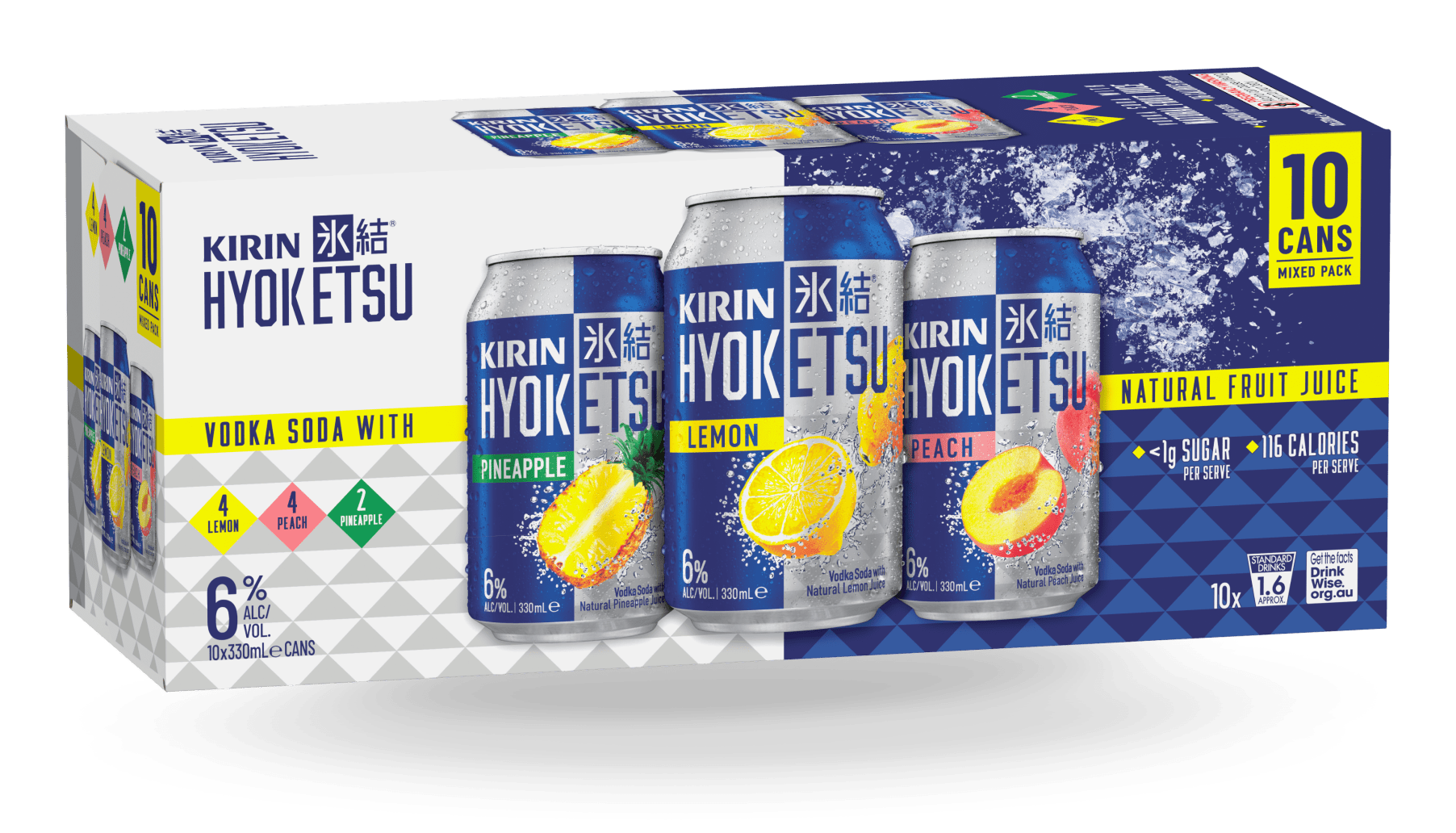 A mixed pack of Kirin Hyoketsu cans